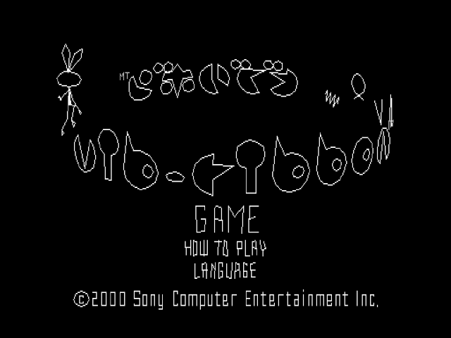 Vib-Ribbon title screen for Playstation